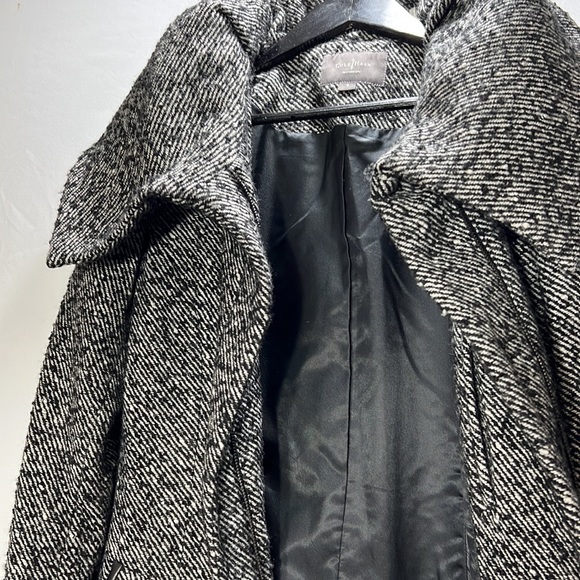 Cole Hana Woman Wool Blend Long Sleeve Wide Collar Side Pocket Lined Coat Size 6 - Picture 6 of 12
